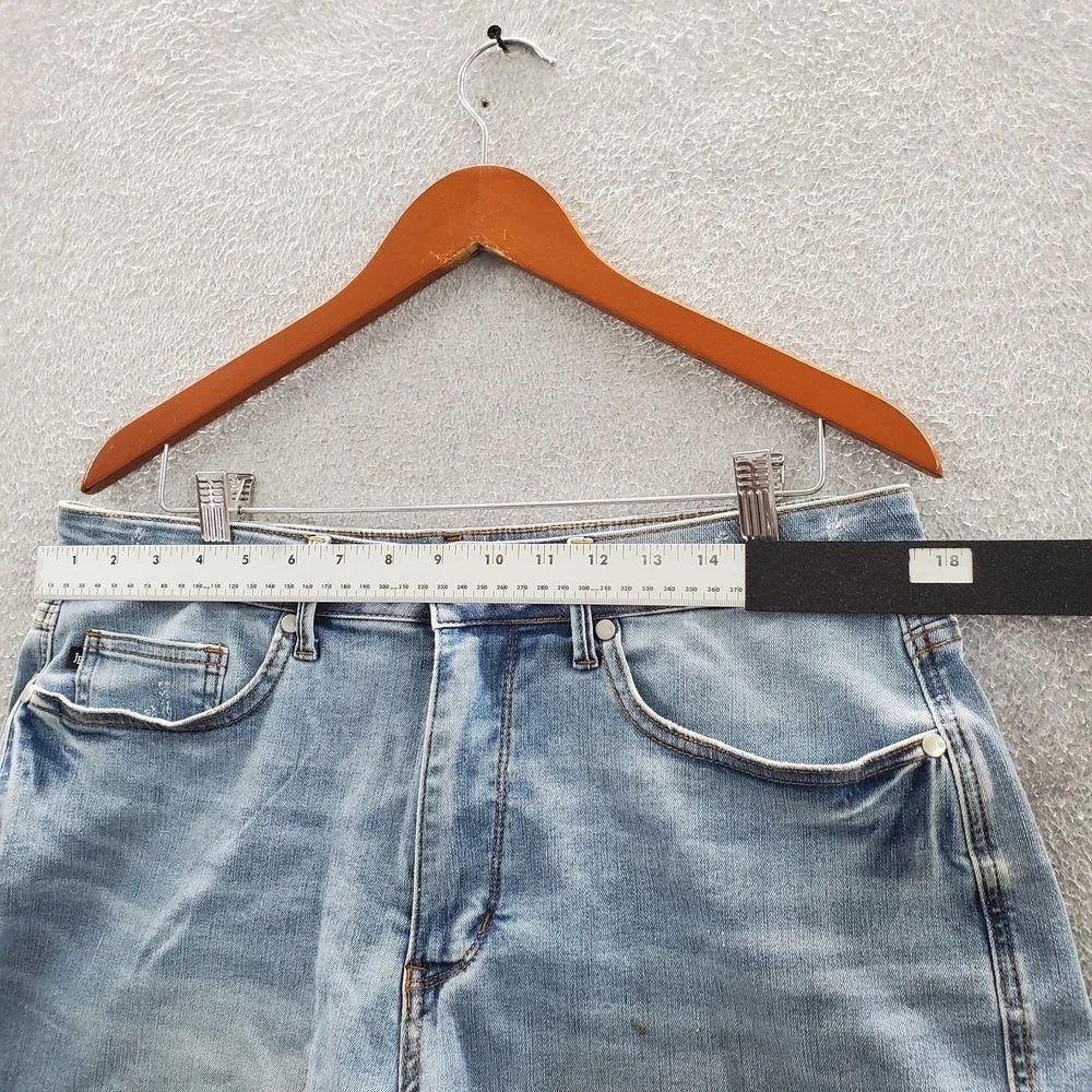 Judy Blue Women Shorts 1XL Light Blue Denim Cuffed JB150205 6